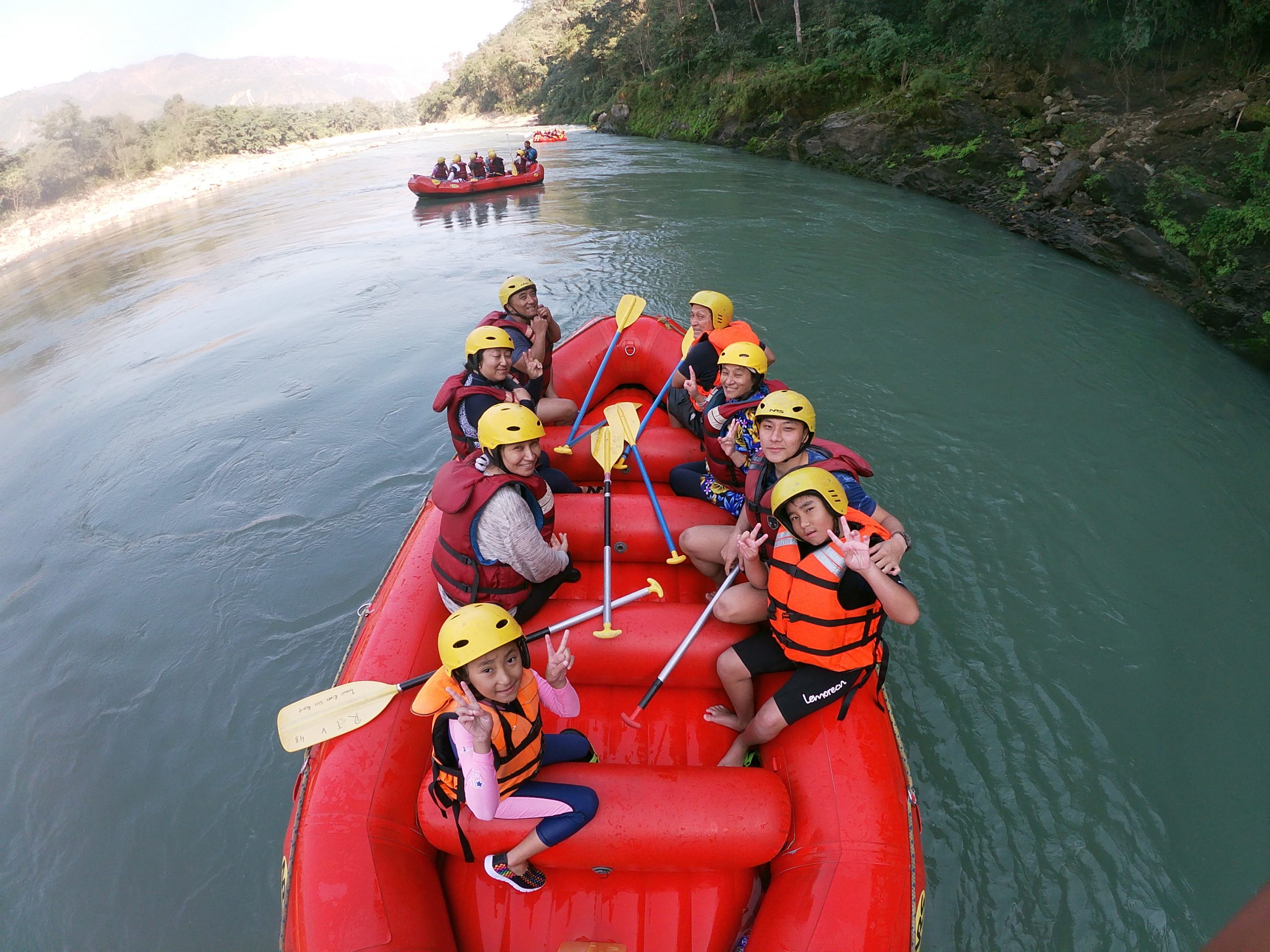Family Rafting by Trishuli Villa